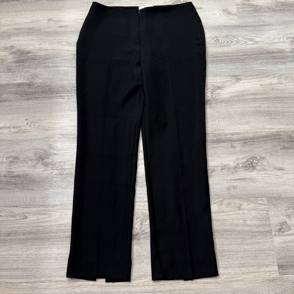 Joseph Ribkoff Black Split Hem Straight Leg Dress Pants Womens Size 10 Canada - Picture 2 of 11